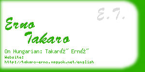 erno takaro business card